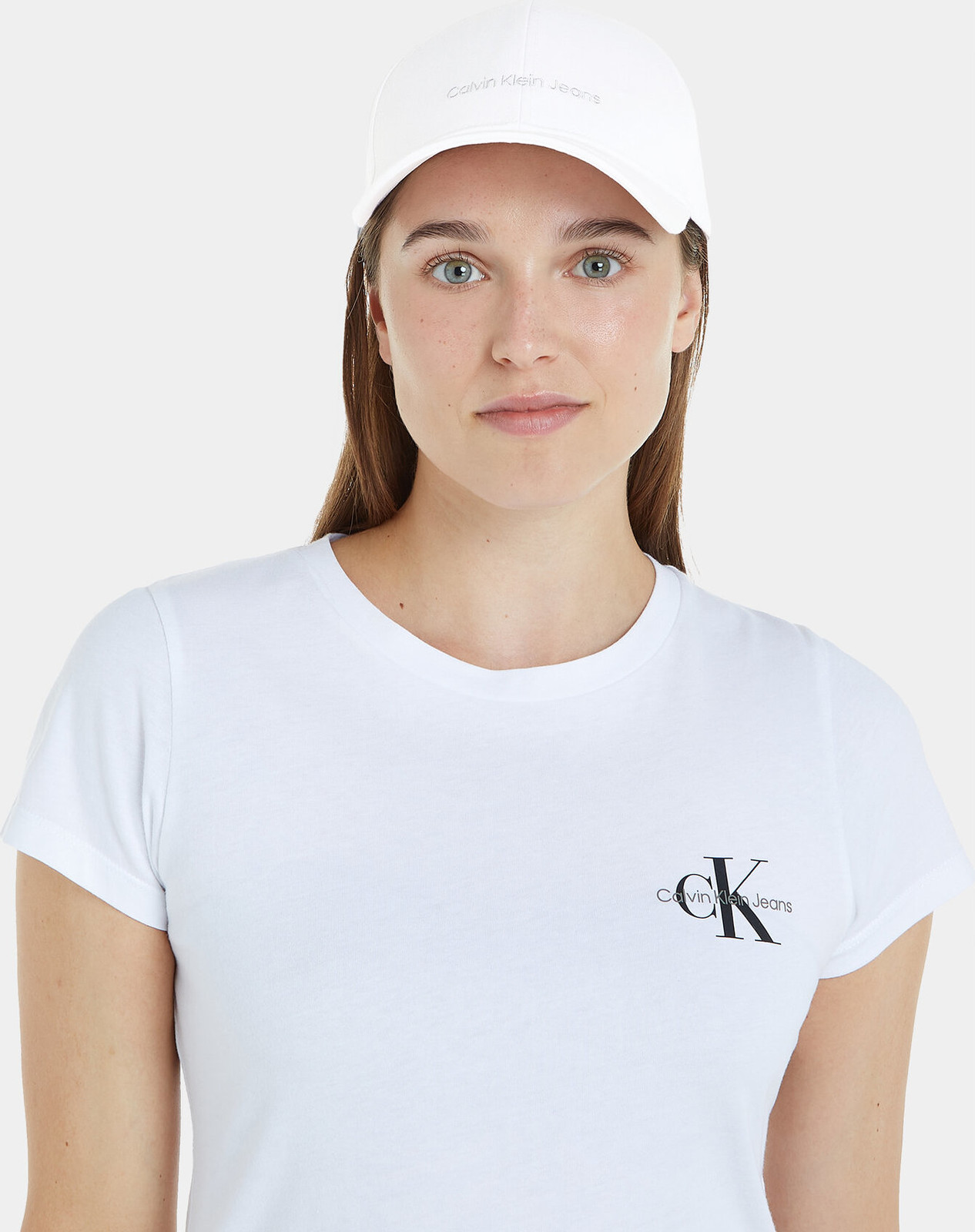 Kšiltovka Calvin Klein Jeans Institutional Cap K60K608849 White/Silver Logo 0LI