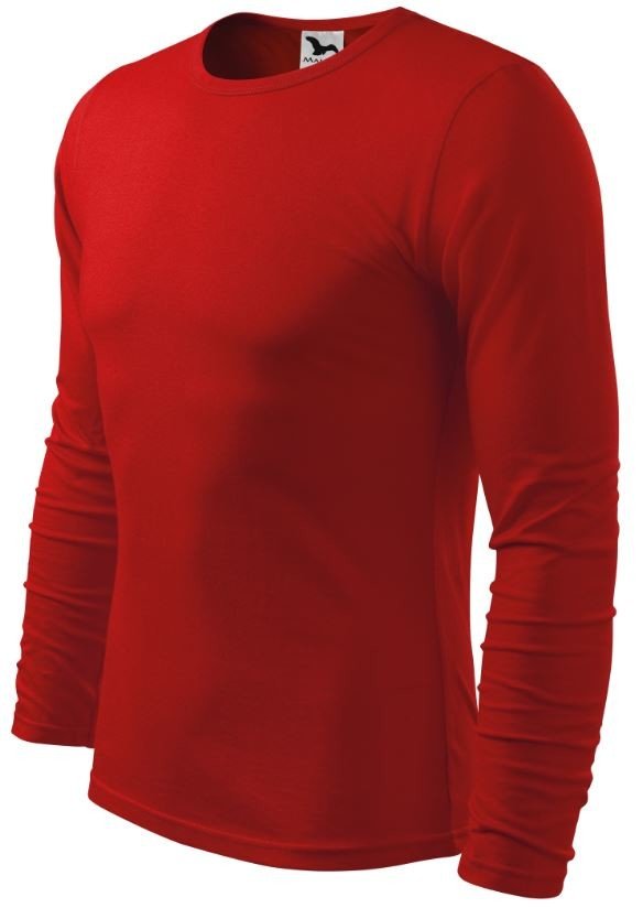 Pánské tričko s dlouhým rukávem Malfini Fit-T Long Sleeve červená