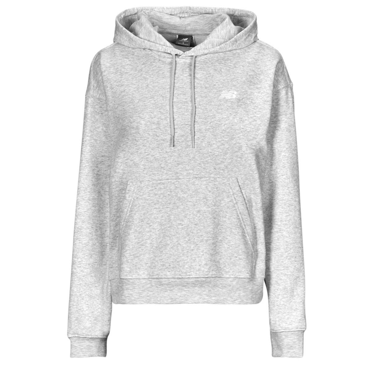 New Balance  FRENCH TERRY SMALL LOGO HOODIE  Šedá