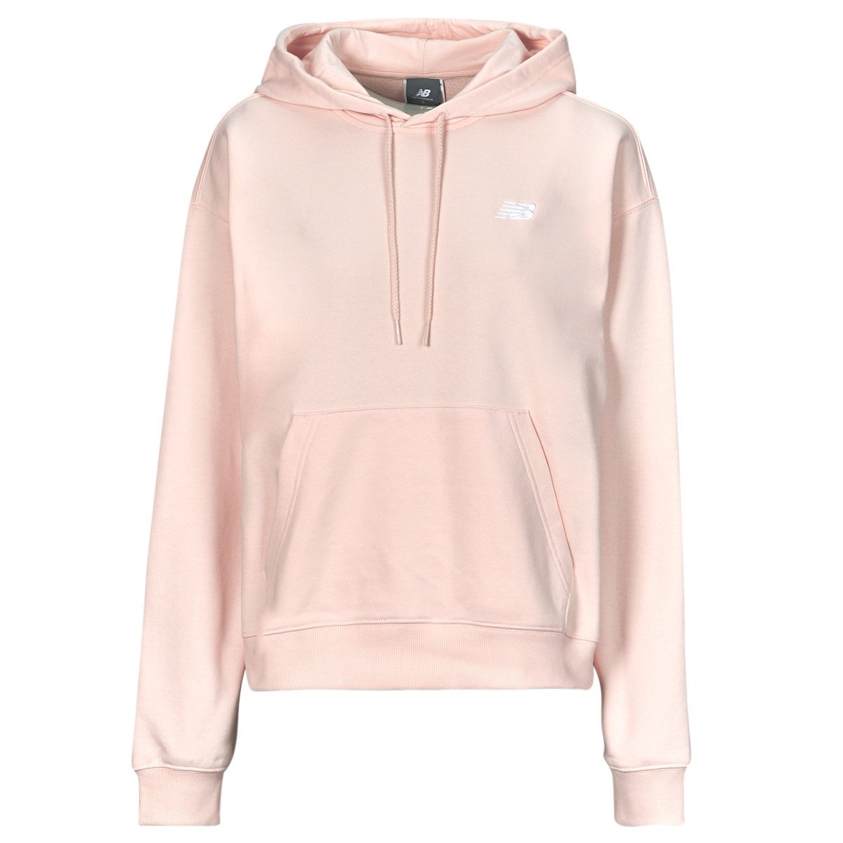 New Balance  FRENCH TERRY SMALL LOGO HOODIE  Růžová