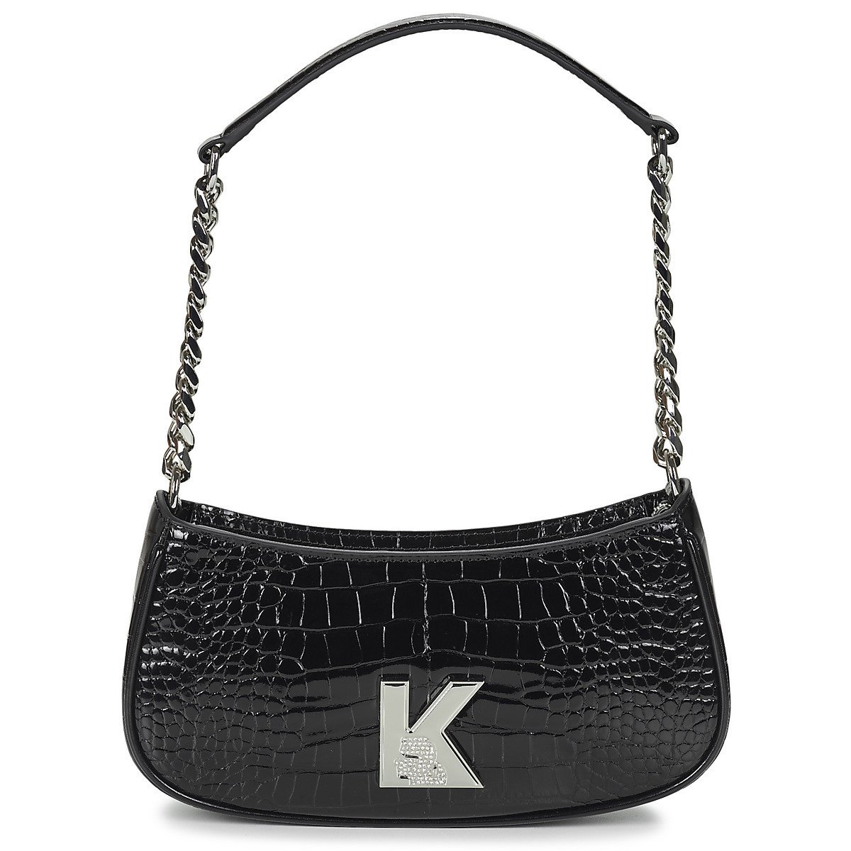 Karl Lagerfeld  K/KAMEO SHOULDERBAG CROC  Černá