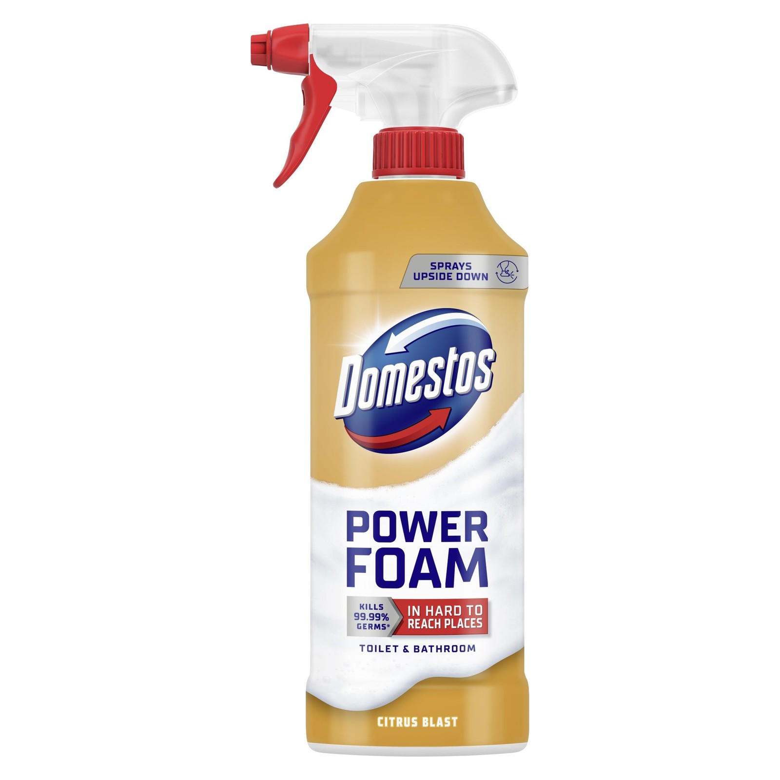 Domestos Power Foam Citrus Blast Pěnový čistič toalet a koupelen 435 ml