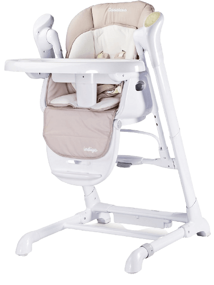 Caretero Indigo beige Dětská jídelní židlička 2v1