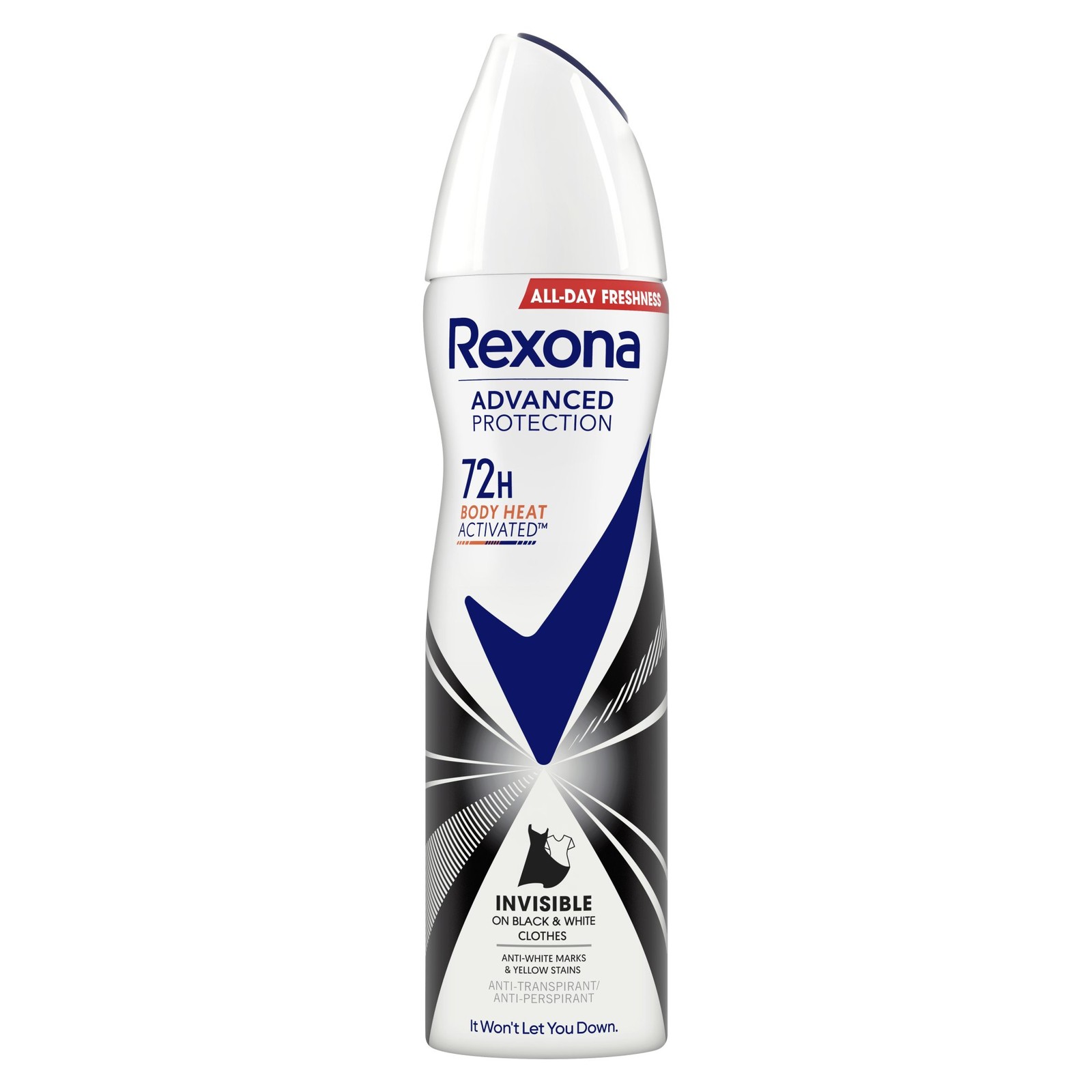 Rexona Invisible Black & White 72H Antiperspirant sprej 150 ml