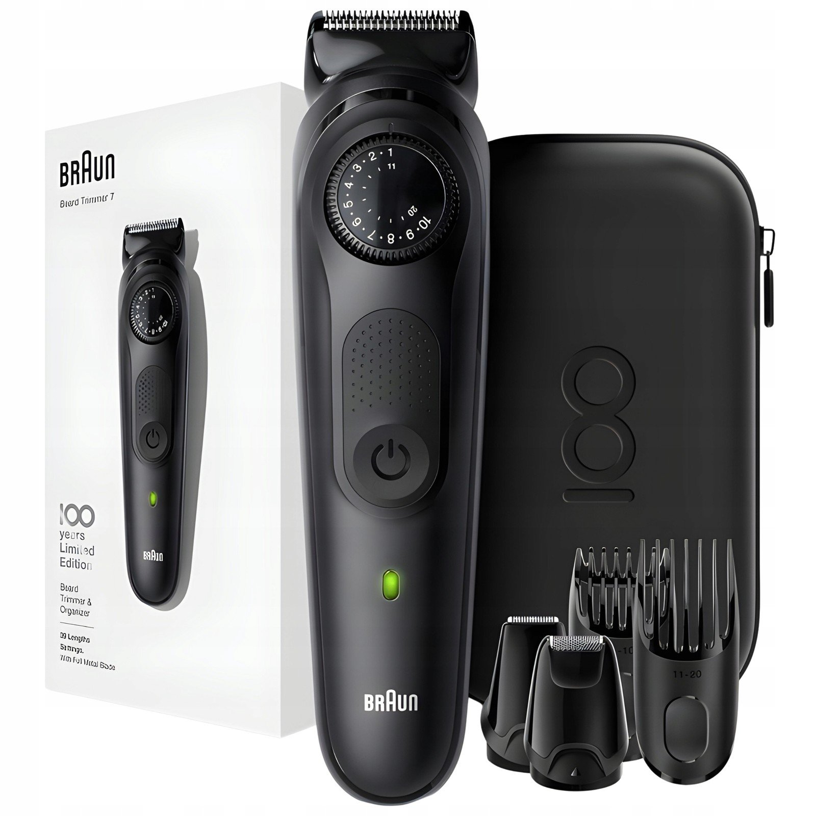 Trymer Pánský strojek suchý mokrý Limitovaná edice 39 délek Metal Blade