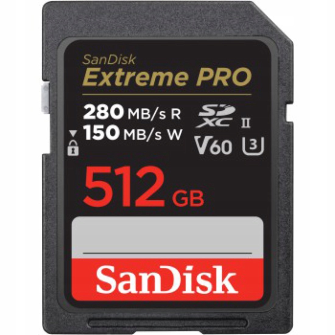 SanDisk Extreme Pro 512GB V60 Uhs-ii Sd, 280/150MB/s,V60,C10,UHS-II /SanDis