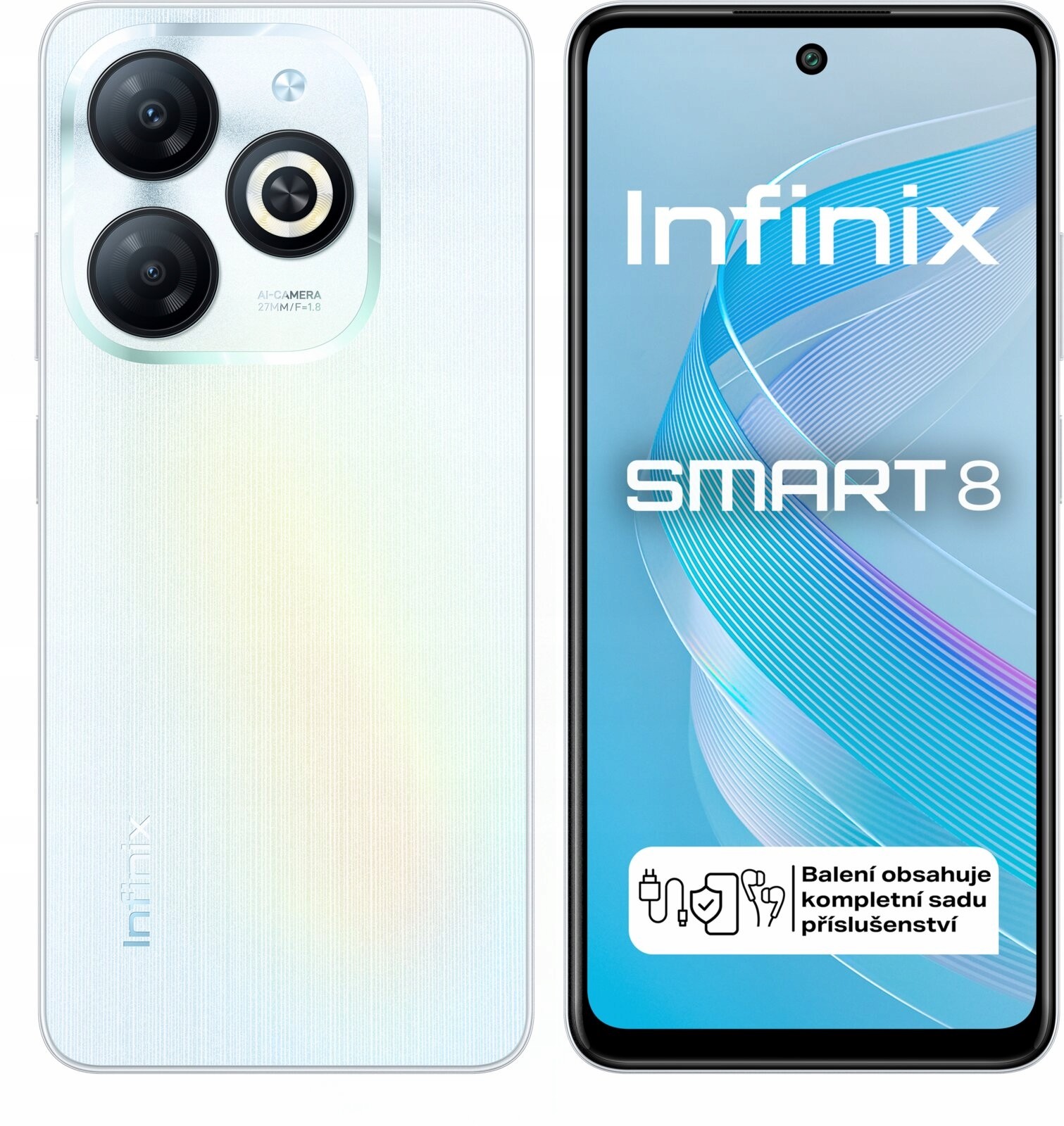 Smartphone Infinix Smart 8 3 Gb 64 Gb 4G (lte) bílý