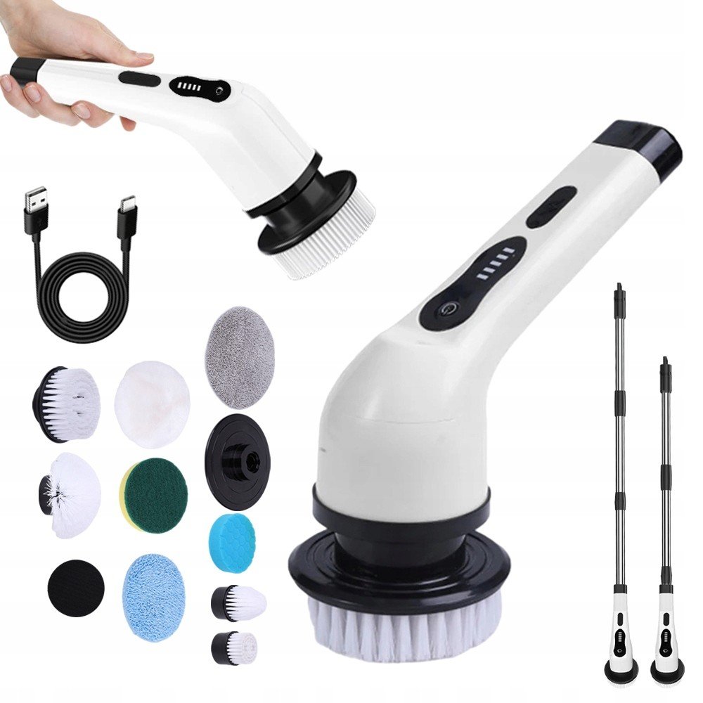 Elektrický Rotační Kartáč Spin Scrubber Pro Čištění Sada