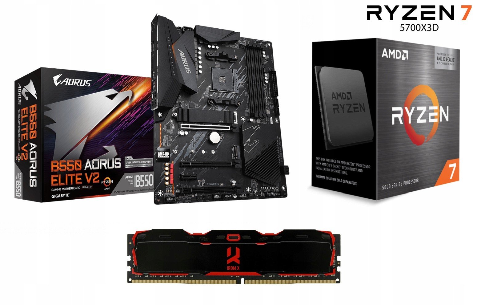 Sada Amd Ryzen 7 5700X3D B550 Aorus 64GB 3200