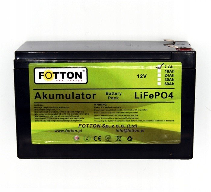 Akumulátor LIFEPO4 7Ah 12V box Fotton Li-Ion (Li-Ion)