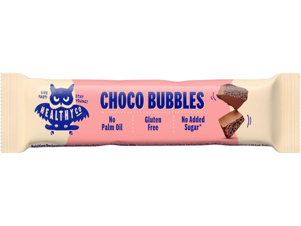 HealthyCO Čokoládová tyčinka bez přidaného cukru - BubblyMilk 30g