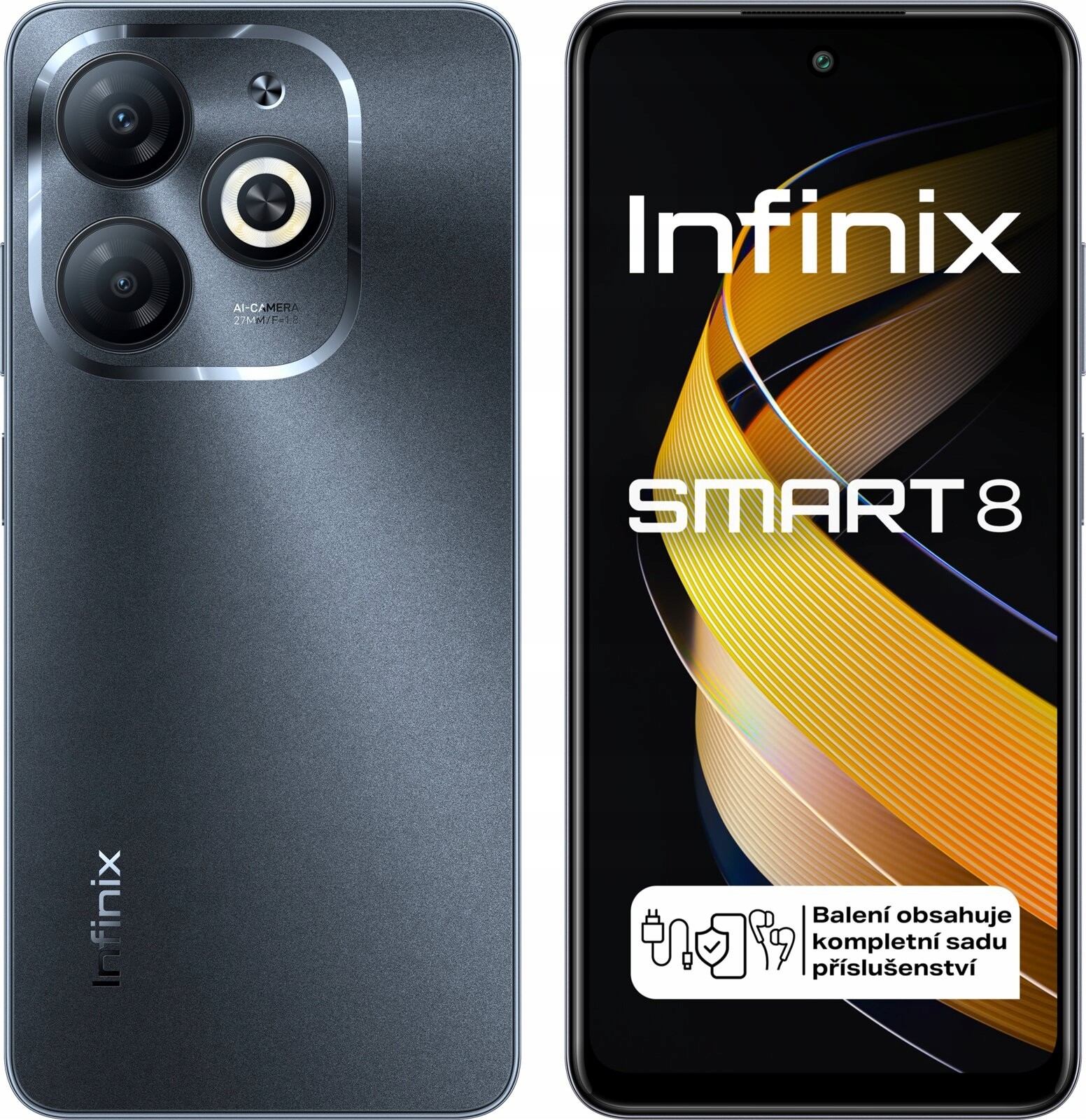 Smartphone Infinix Smart 8 3 Gb 64 Gb 4G (lte) černý