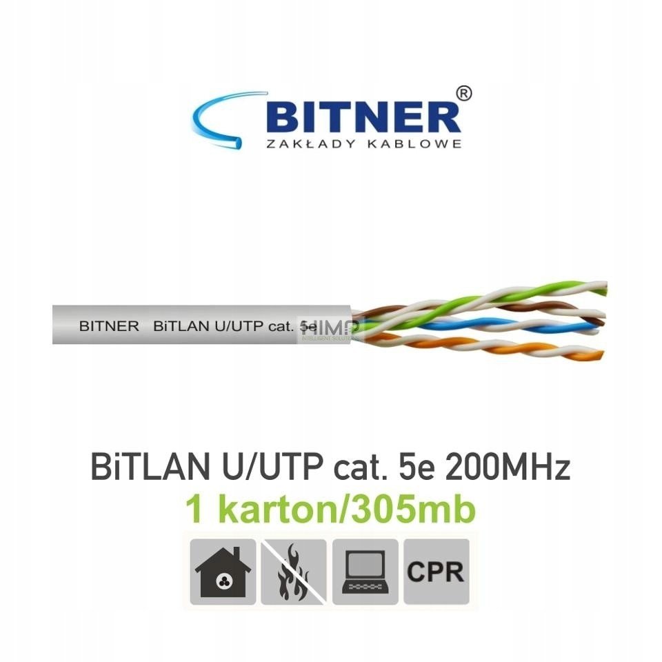 Síťový Kabel Utp kat. 5e 200MHz kroucený Bitner