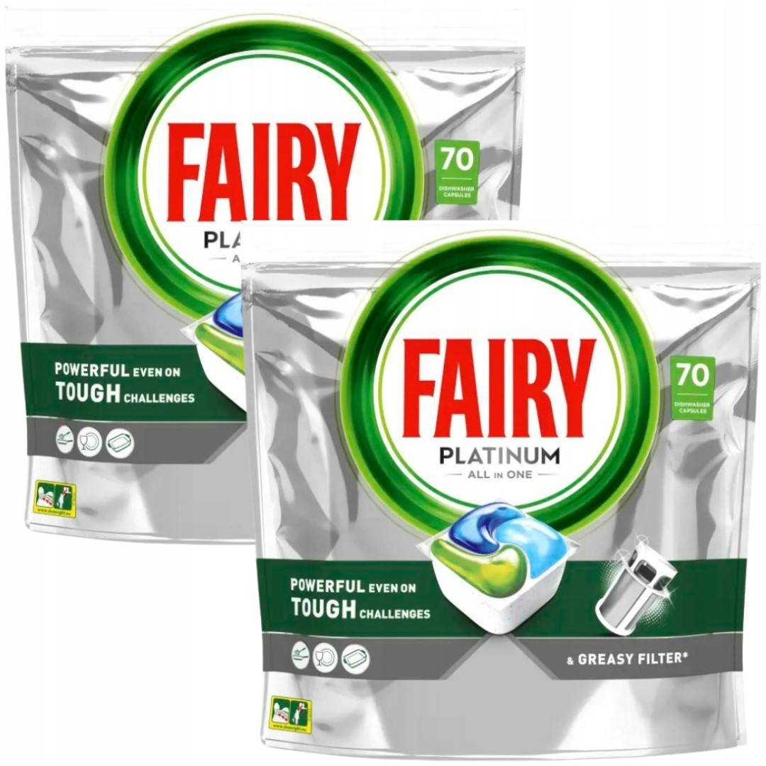 Fairy Platinum Kapsle do myčky 2x70 ks