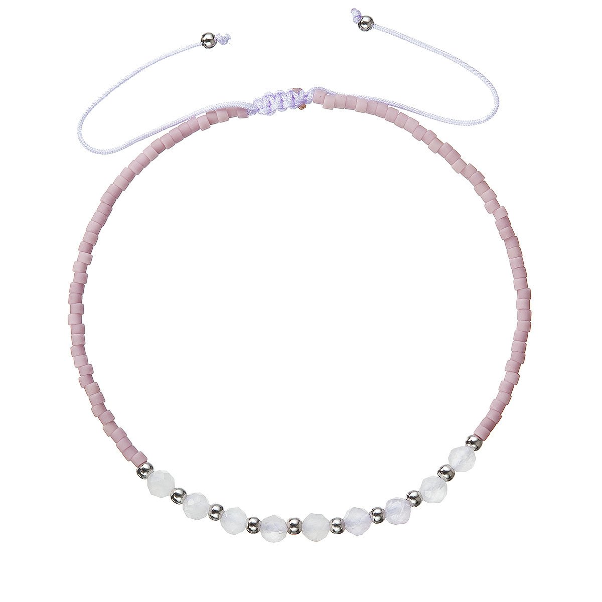 Evolution Group Textilní Miyuki náramek fialový amethyst 13037.3