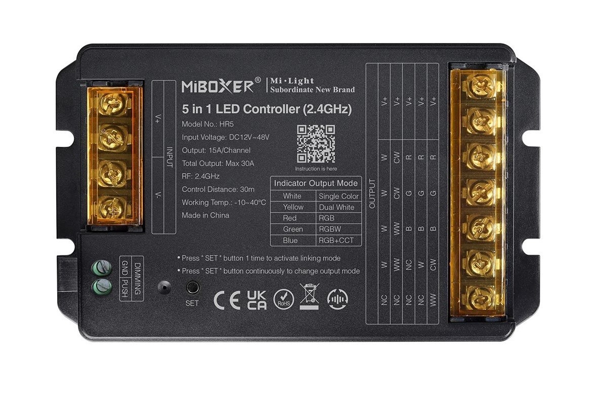 LED Solution Mi-Light MiBoxer RF Přijímač 30A 5v1 pro LED pásky HR5