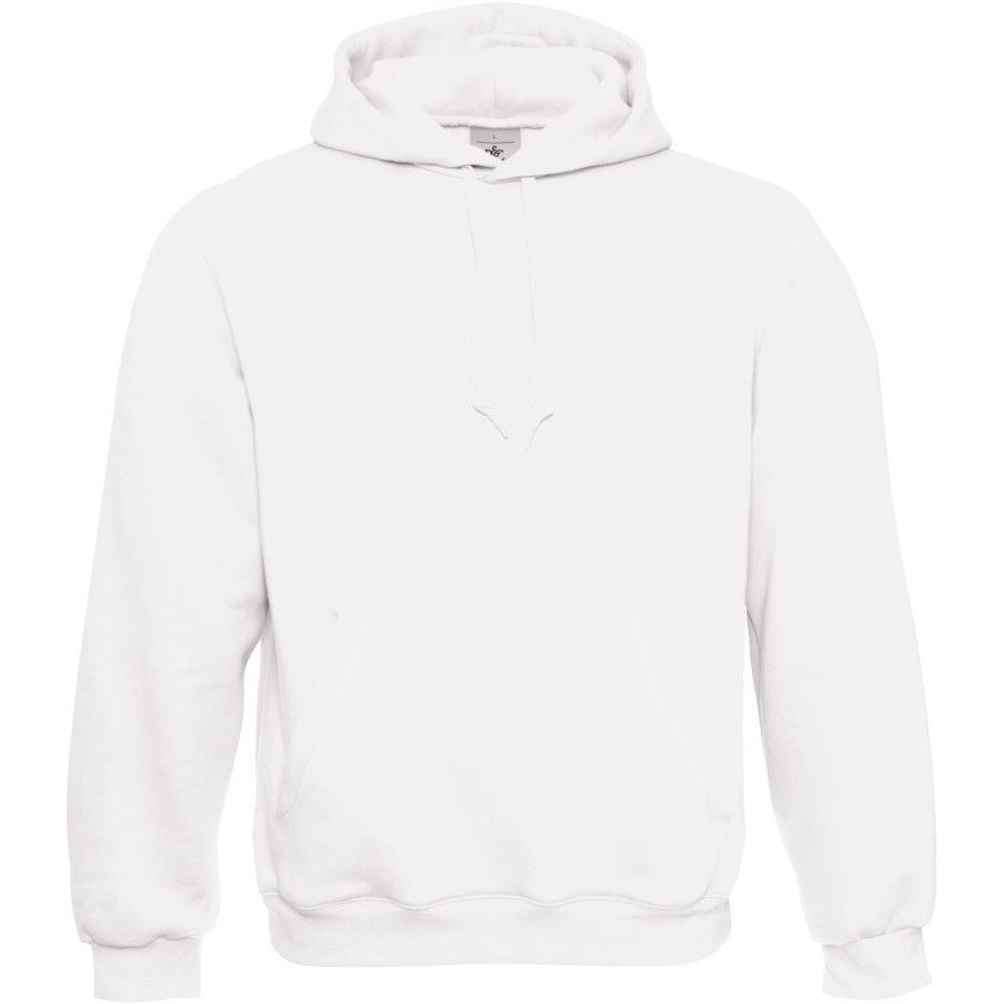 Pánská mikina B&C Hooded - bílá, XXL