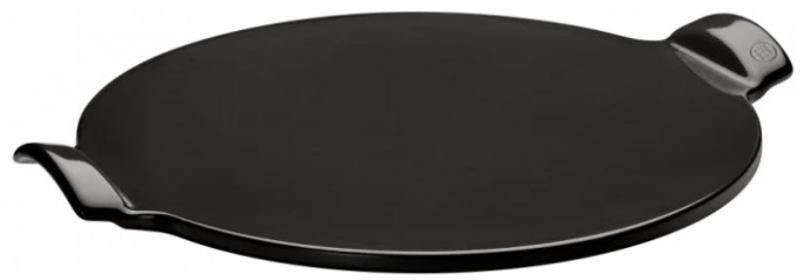 Emile Henry pizza stone - hladký, 37 cm, pepřová 797514