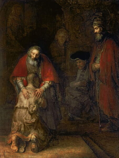 Rembrandt Harmensz. van Rijn Rembrandt Harmensz. van Rijn - Obrazová reprodukce Return of the Prodigal Son, c.1668-69, (30 x 40 cm)