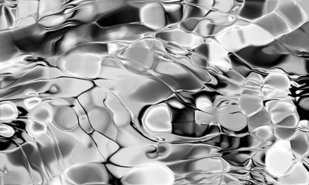 oxygen Umělecká fotografie Abstract Fluid Black and White Flowing, oxygen, (40 x 24.6 cm)
