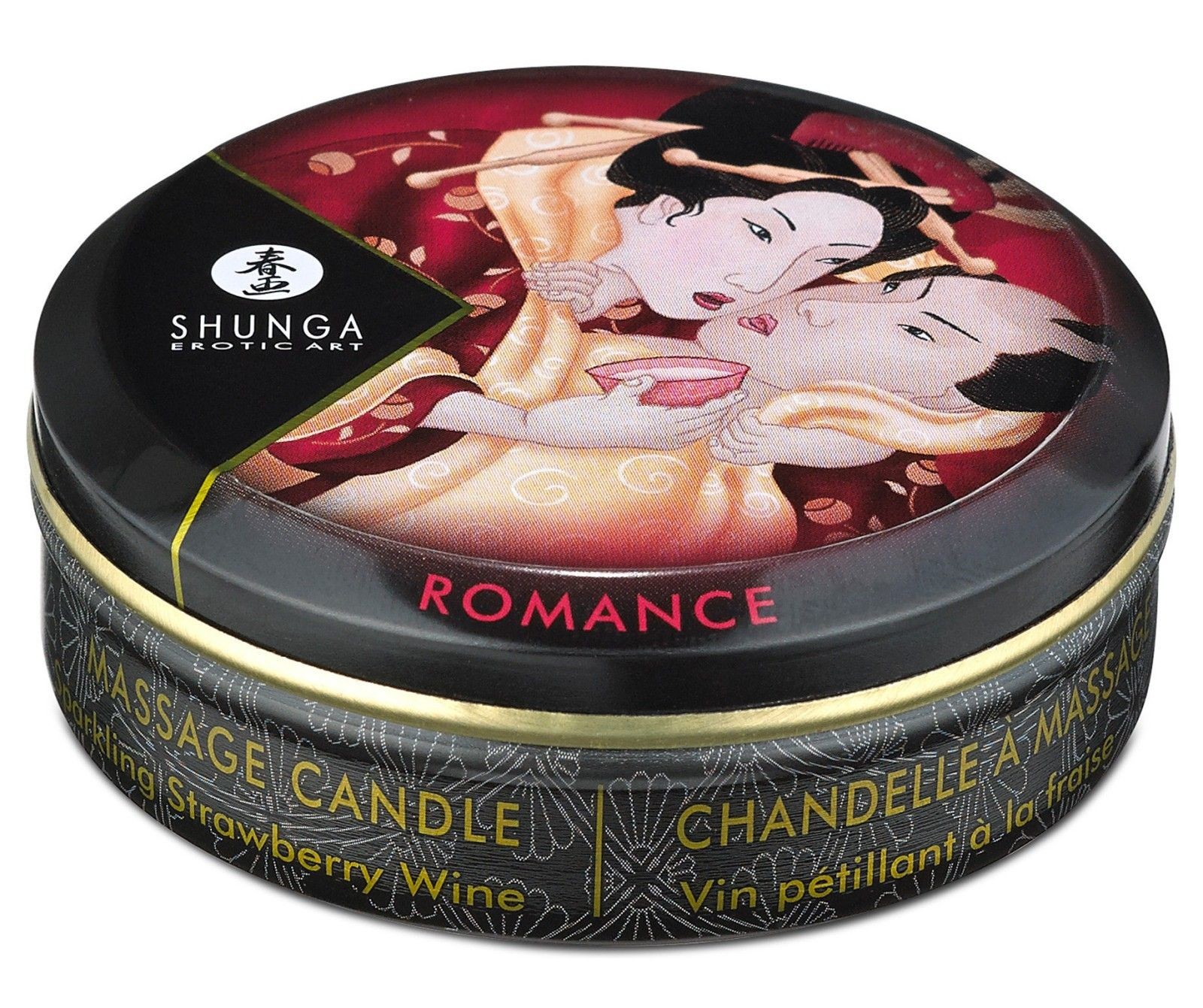 Shunga Masážní svíčka Romance Sparkling Strawberry Wine - Shunga