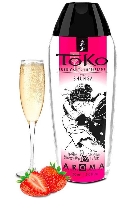 Shunga Ochucený vodní lubrikant Toko Aroma Sparkling Strawberry Wine - Shunga