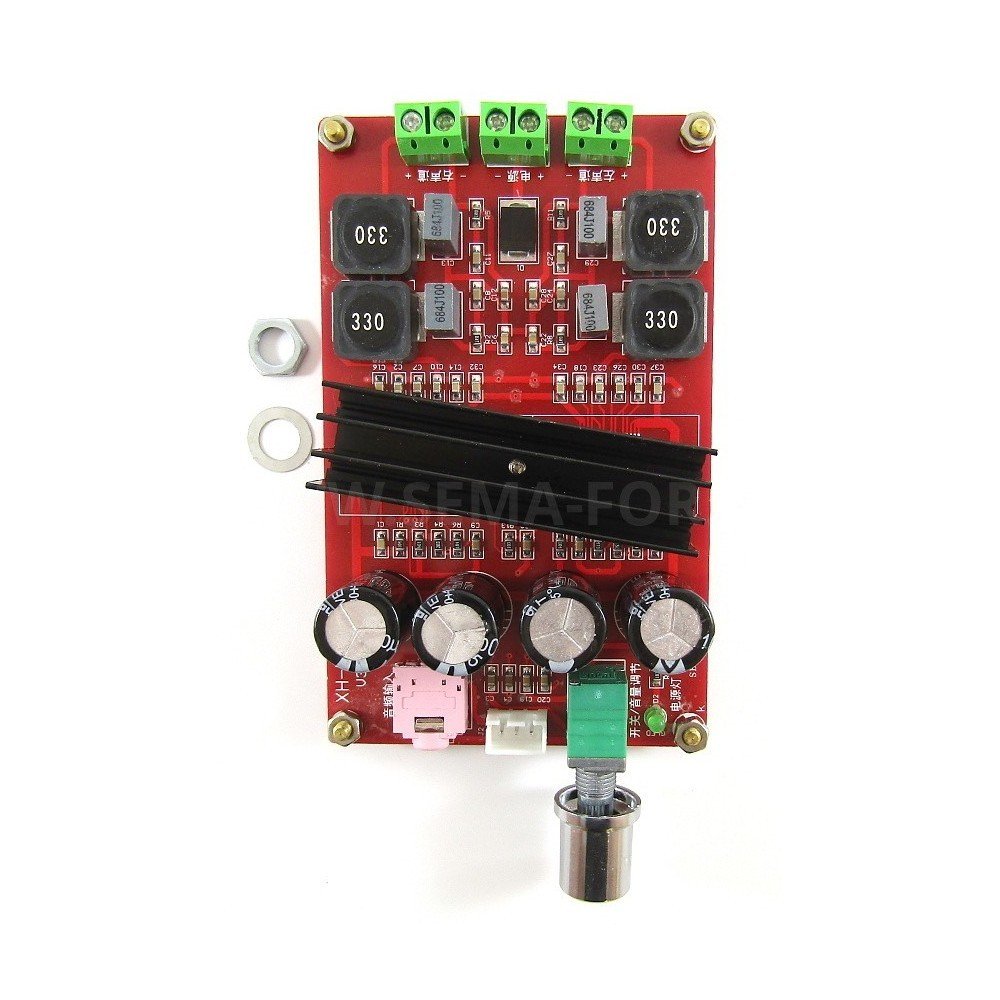 zesilovač XH-M189 2x100W TPA3116D2 12-24V pro Arduino