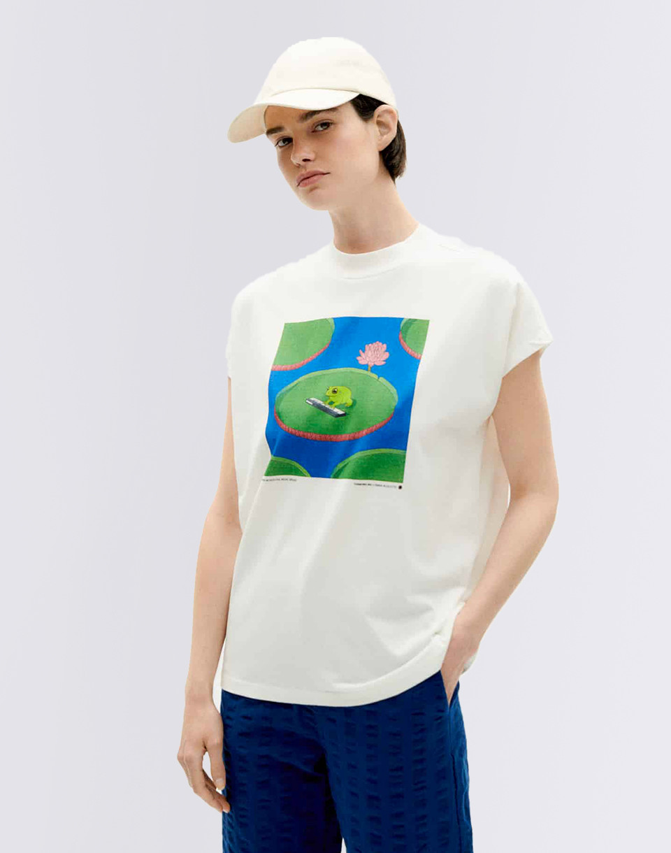 Thinking MU Frog Volta T-Shirt SNOW WHITE S