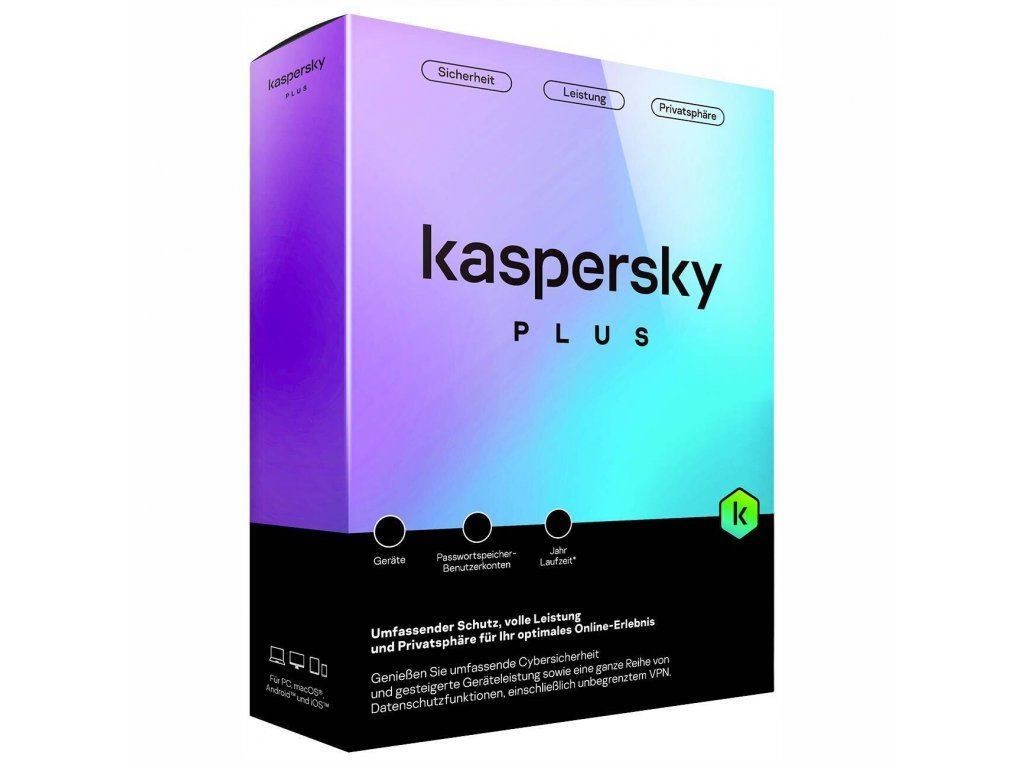 Kaspersky Plus, 3 zařízení, 2 roky, KL1042ODCDS