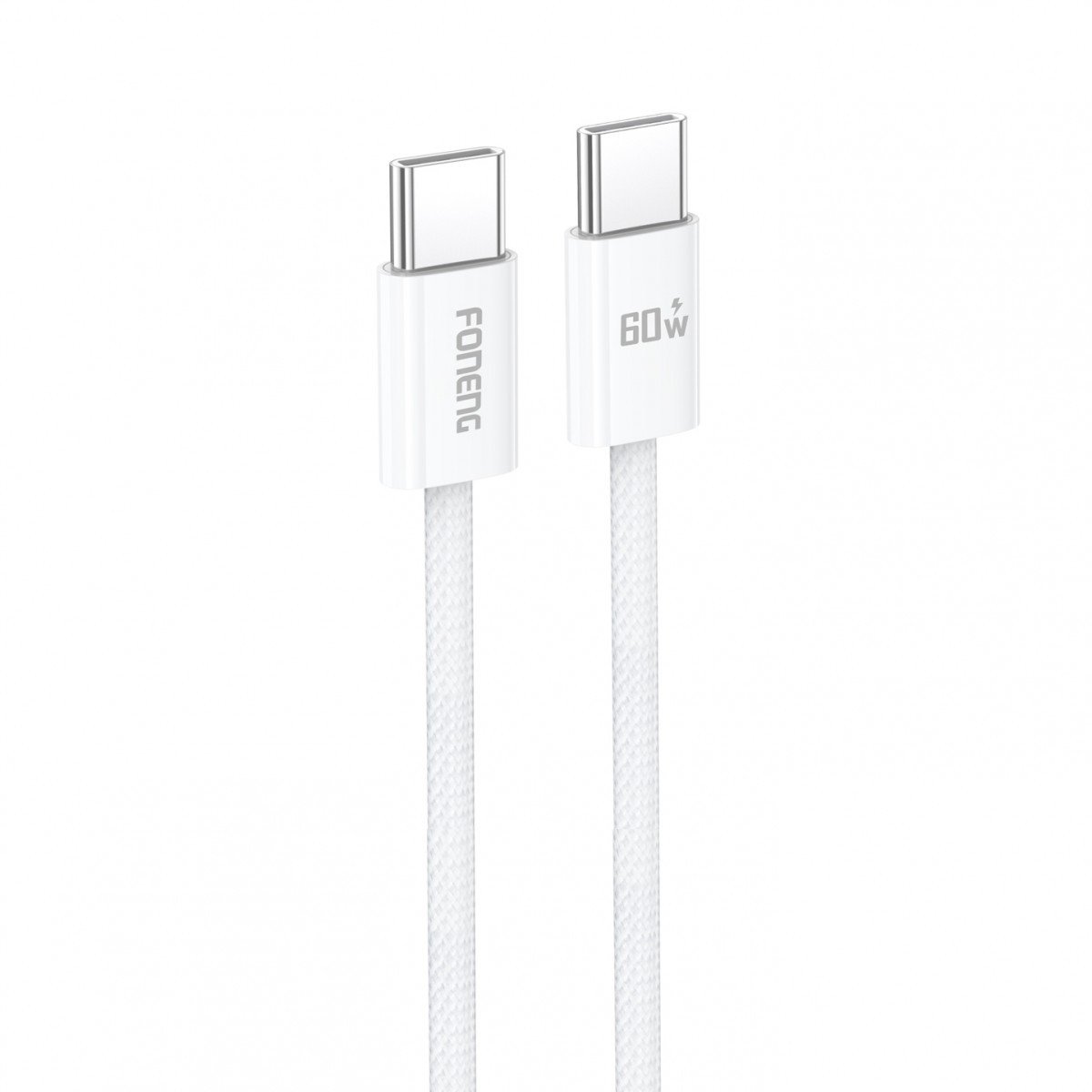 Foneng Kabel X110 - typ C na typ C - PD 60W 3A 1,2 metru bílý