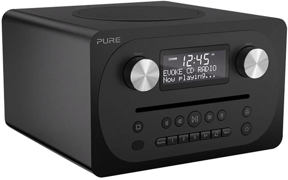 Pure Evoke C-D4 stolní rádio FM AUX, Bluetooth, CD černá