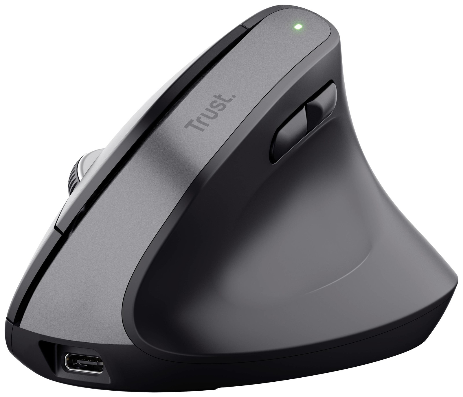 Trust Bayo plus  ergonomická myš Bluetooth® optická černá 6 tlačítko 800 dpi, 1200 dpi, 1600 dpi, 2400 dpi ergonomická, Tiché klávesy, integrovaný scrollpad,
