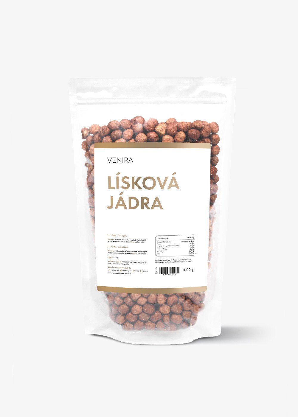 VENIRA lísková jádra, 1000 g