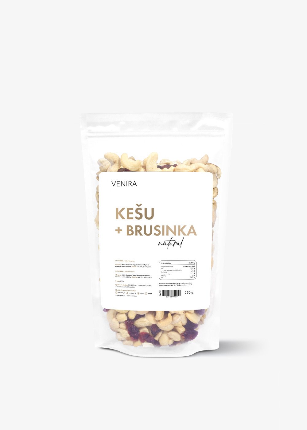 VENIRA kešu + brusinka, 250 g