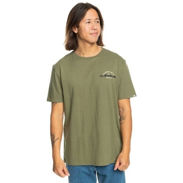 Quiksilver ARCHED TYPE Pánské triko, khaki, veľkosť XXL