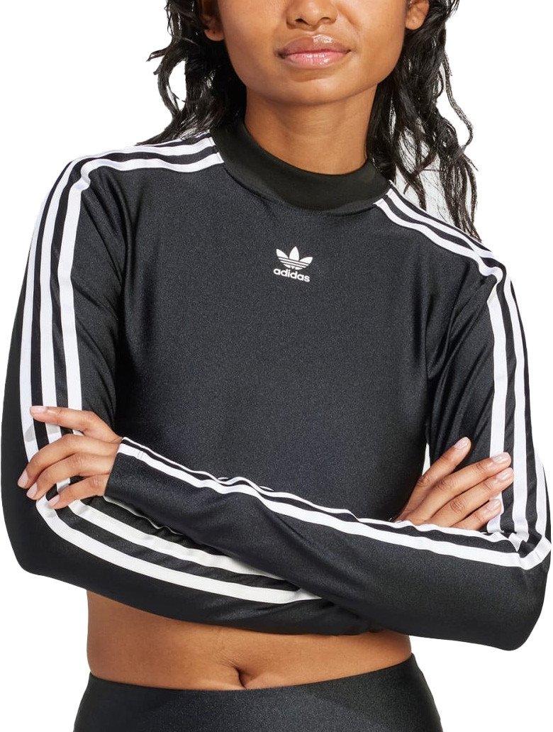 Triko s dlouhým rukávem adidas Originals 3 S CROPPED LS