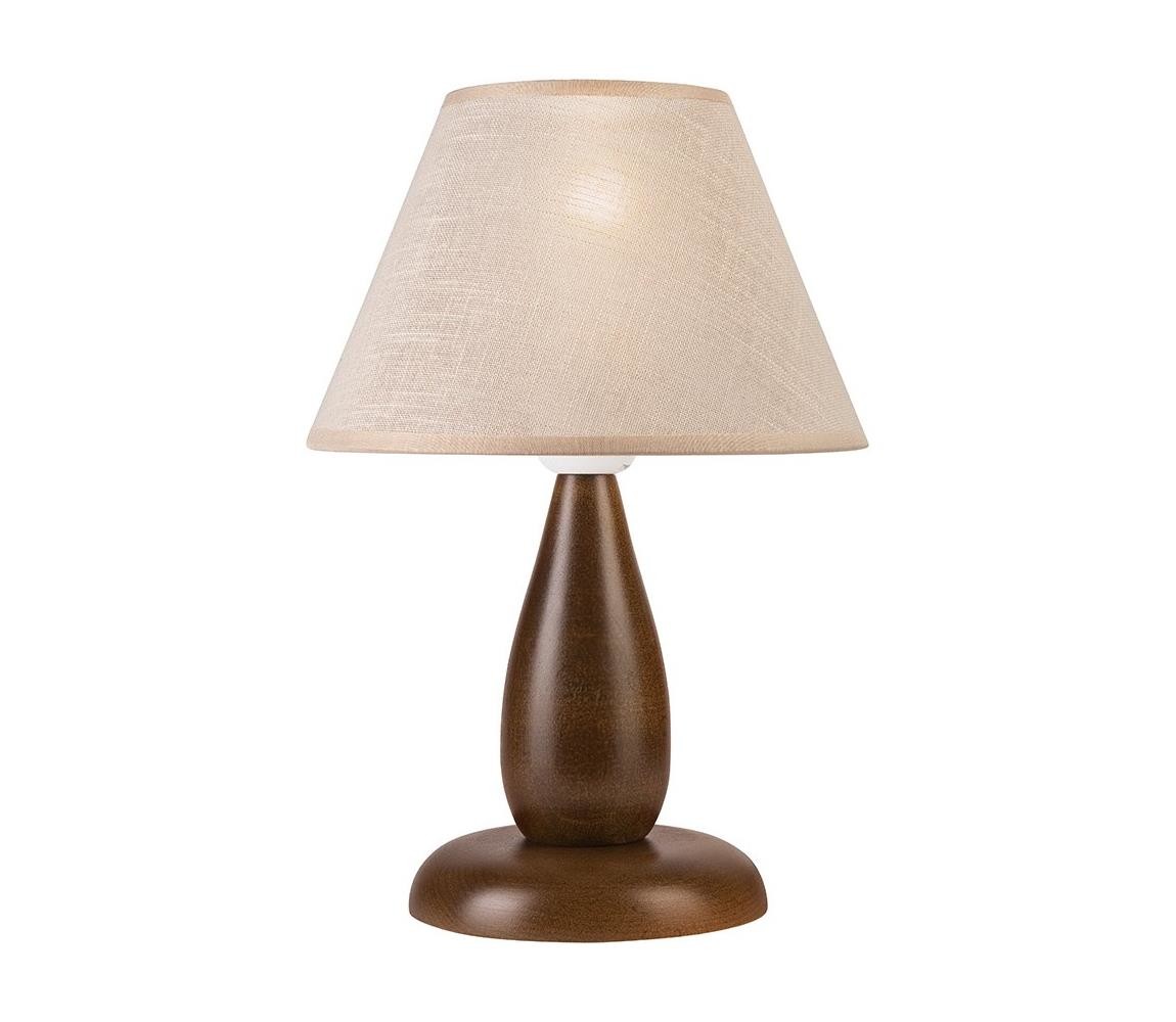 Stolní lampa PERA 1xE27/60W/230V tmavě hnědá/buk