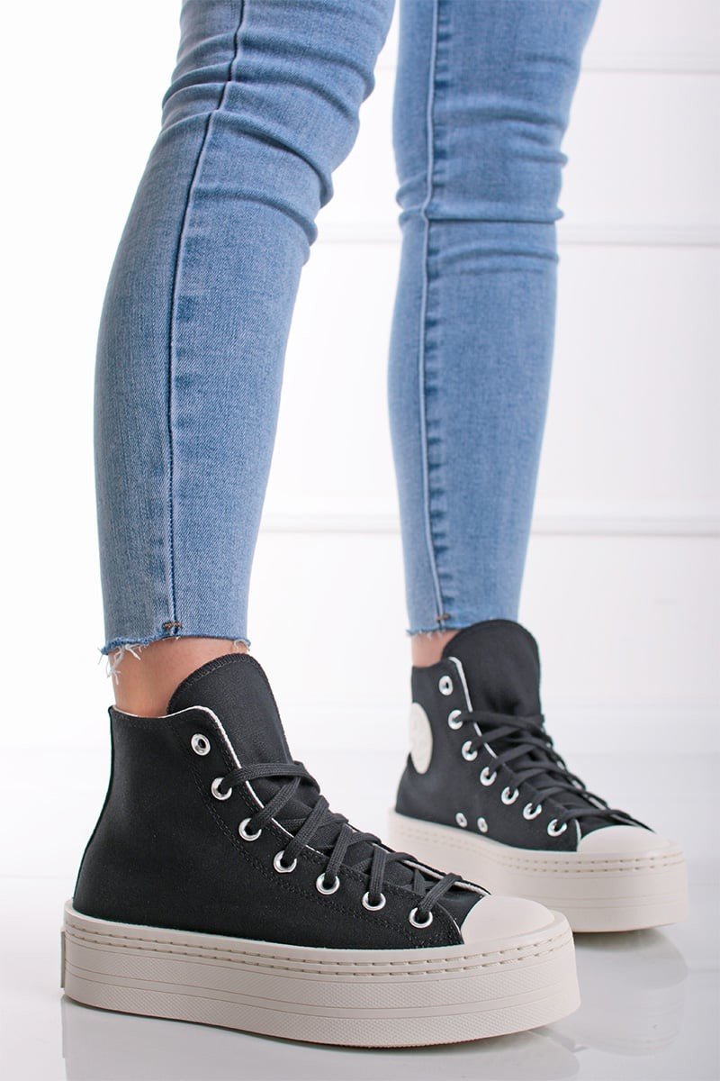 Černé plátěné vysoké tenisky Chuck Taylor All Star Y2K Heart
