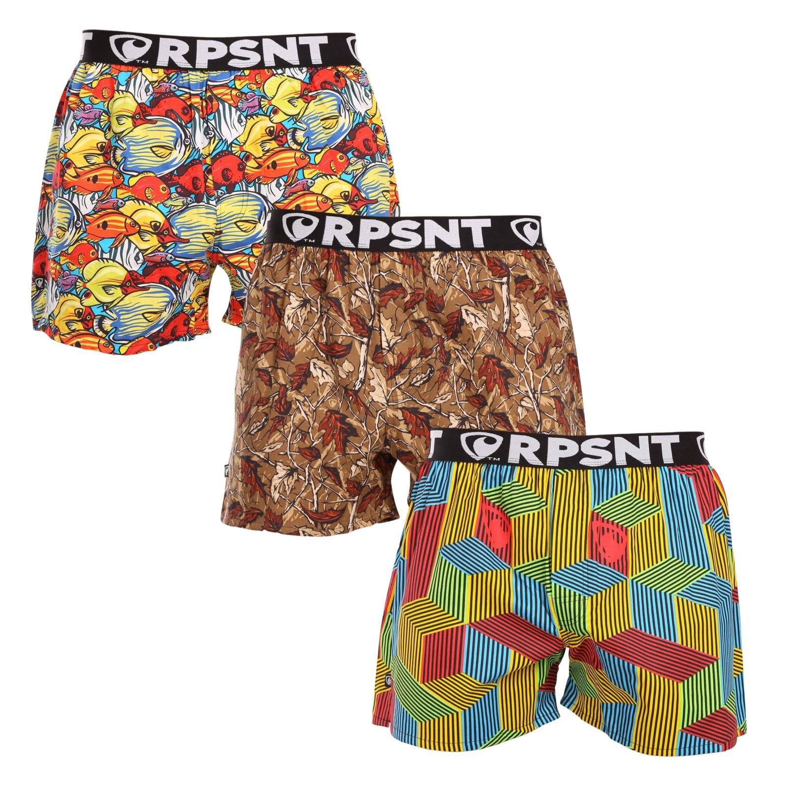 3PACK pánské trenky Represent exclusive Mike (R3M-BOX-07303340) XXL