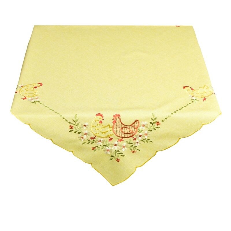 Ubrus velikonoční, Slepičky, žlutý 30 x 45 cm