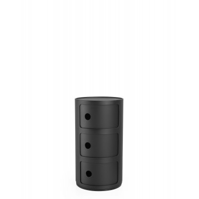 Componibili Mat 3box, černá, z expozice Kartell