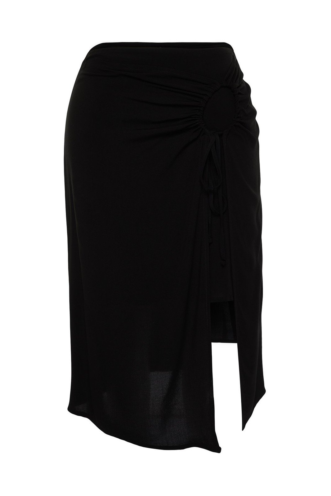 Trendyol Curve Black Woven Pareo With Shorts