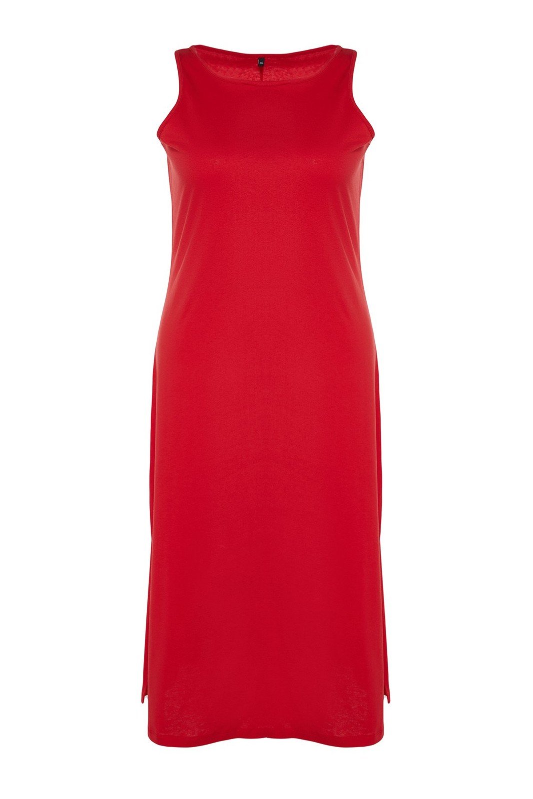 Trendyol Curve Red Midi Knitted Dress