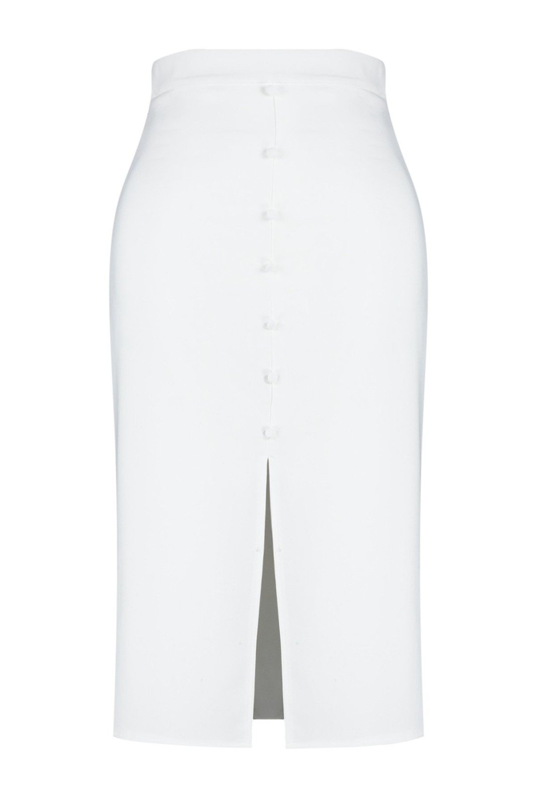 Trendyol Curve White High Waist Woven Pencil Skirt