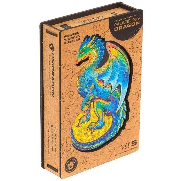 UNIDRAGON dřevěné puzzle - Drak, velikost S (16x26cm)