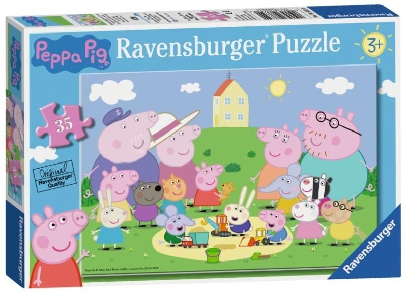 Puzzle Prasátko Peppa na pískovišti 35 dílků