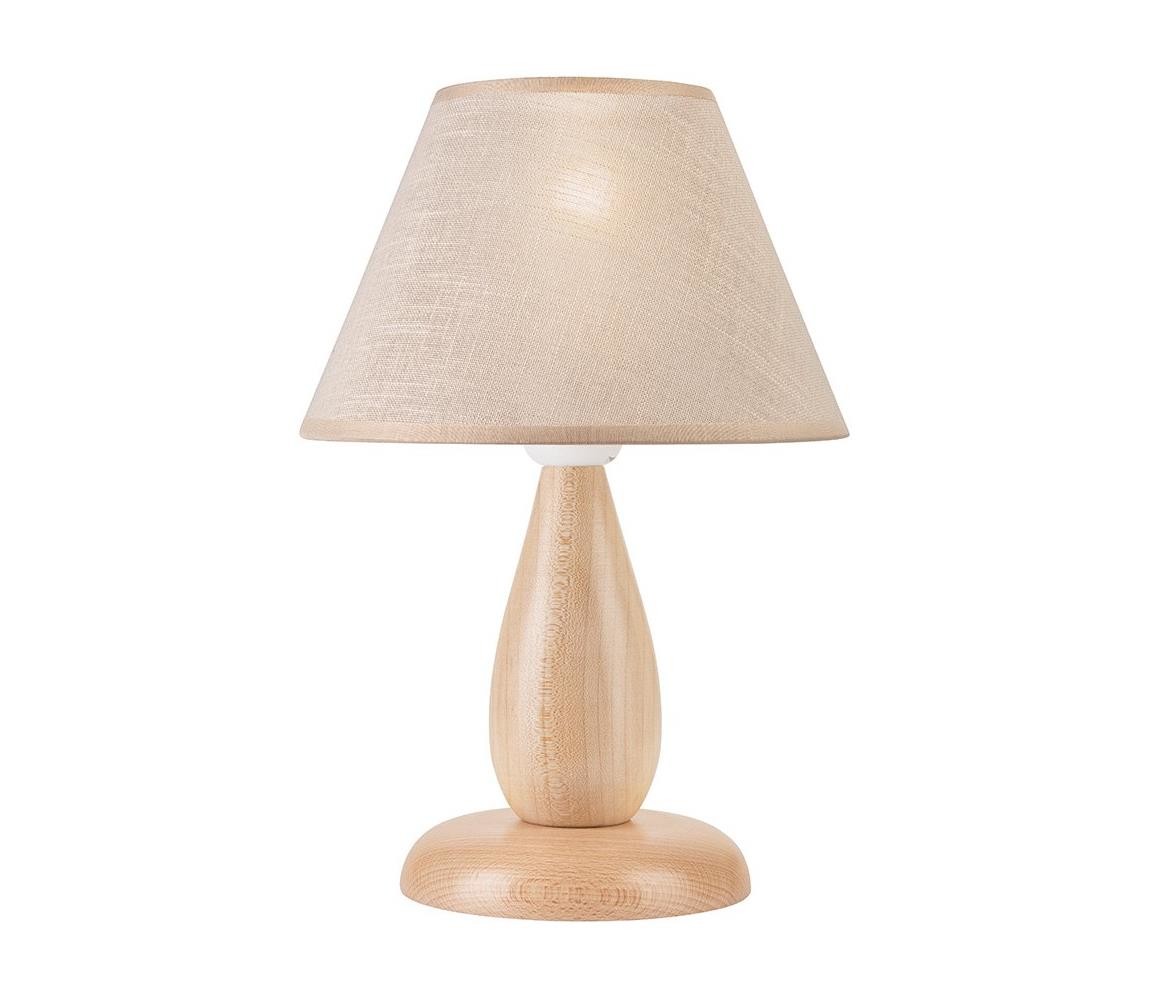 Stolní lampa PERA 1xE27/60W/230V béžová/buk