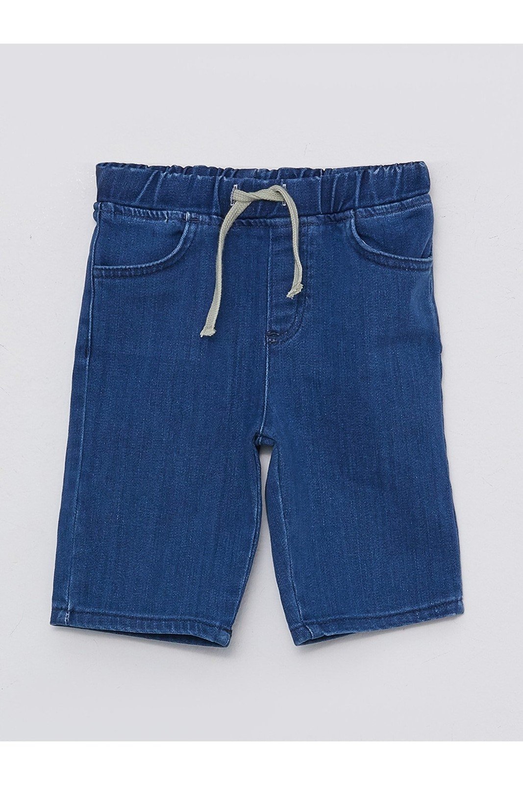 LC Waikiki Basic Baby Boy Jean Shorts with Elastic Waist.