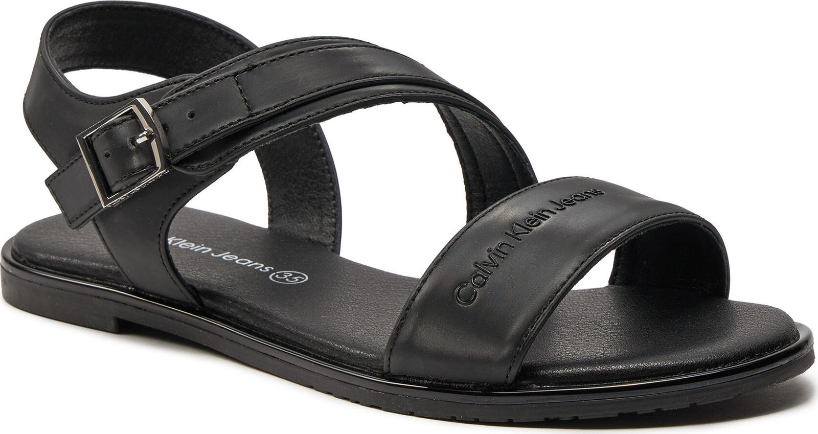 Sandály Calvin Klein Jeans Flat Sandal V3A2-80825-1688 S Black 999