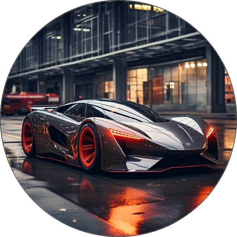 Jedlý papír Super car šedé 19,5 cm - Pictu Hap